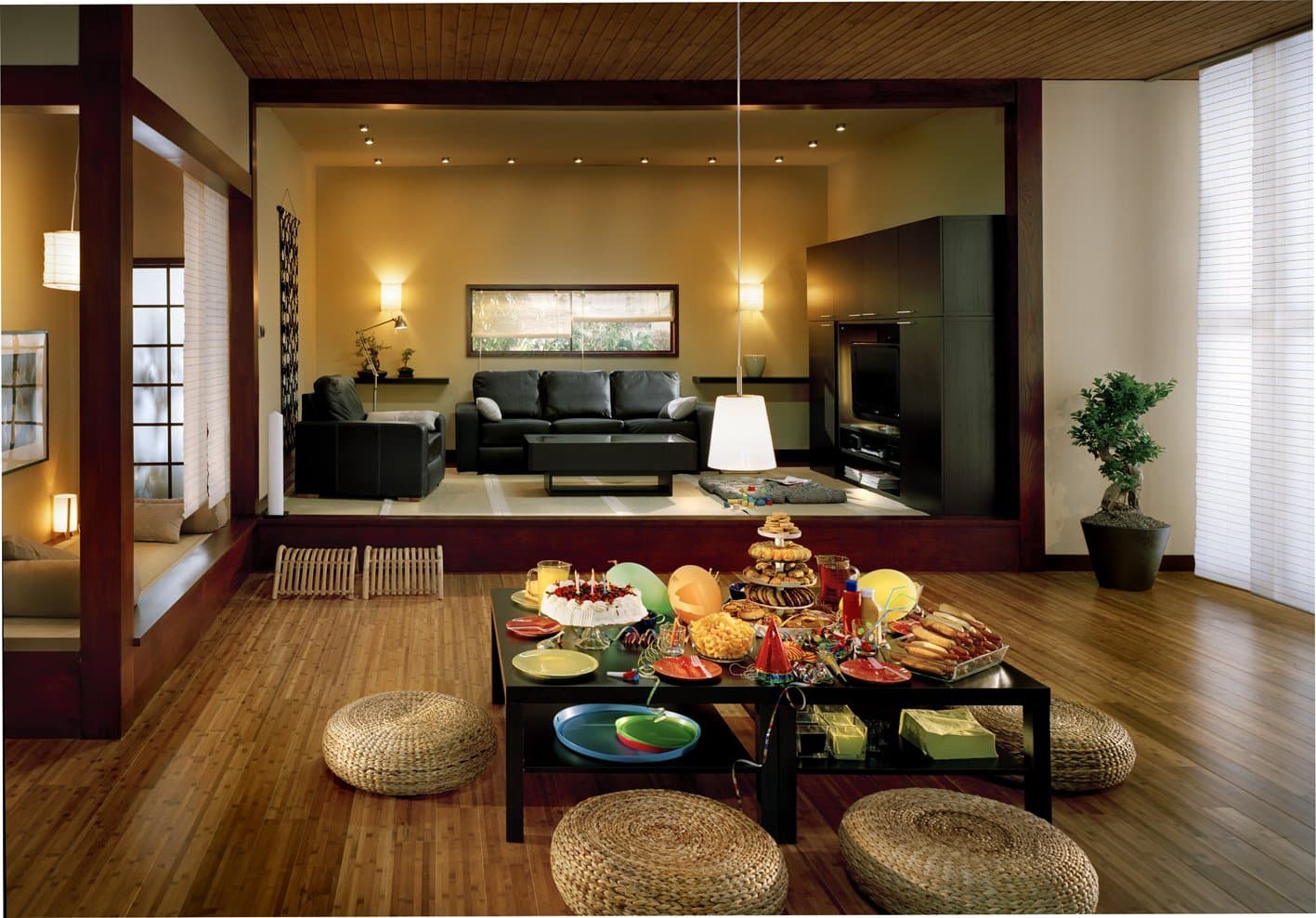 Horizontális gőzölt nappali – Horizontal carbonized livingroom
