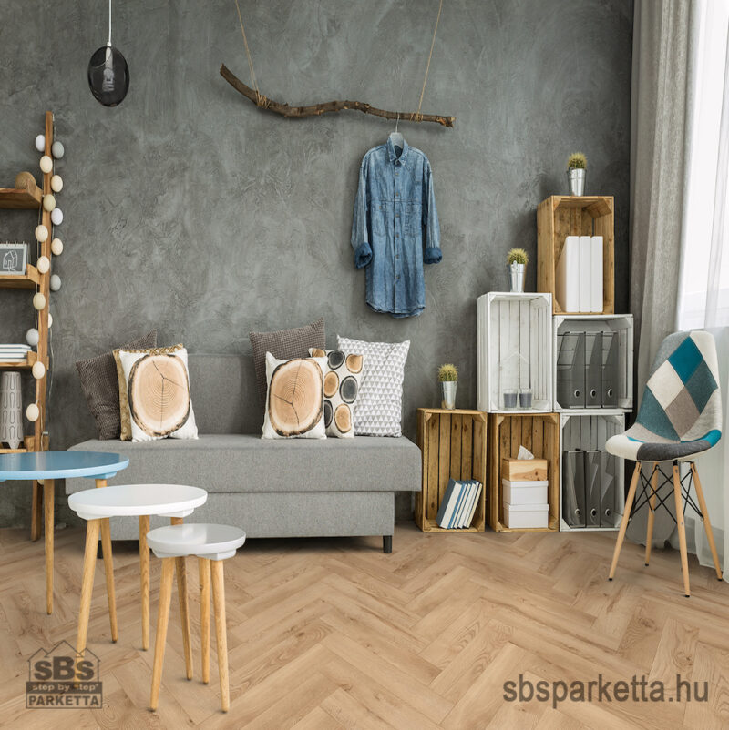 009990-CLASSEN - Herringbone laminált padló - VILLE - ORPESA OAK - 63266 - 8mm_AC5/33_V4
