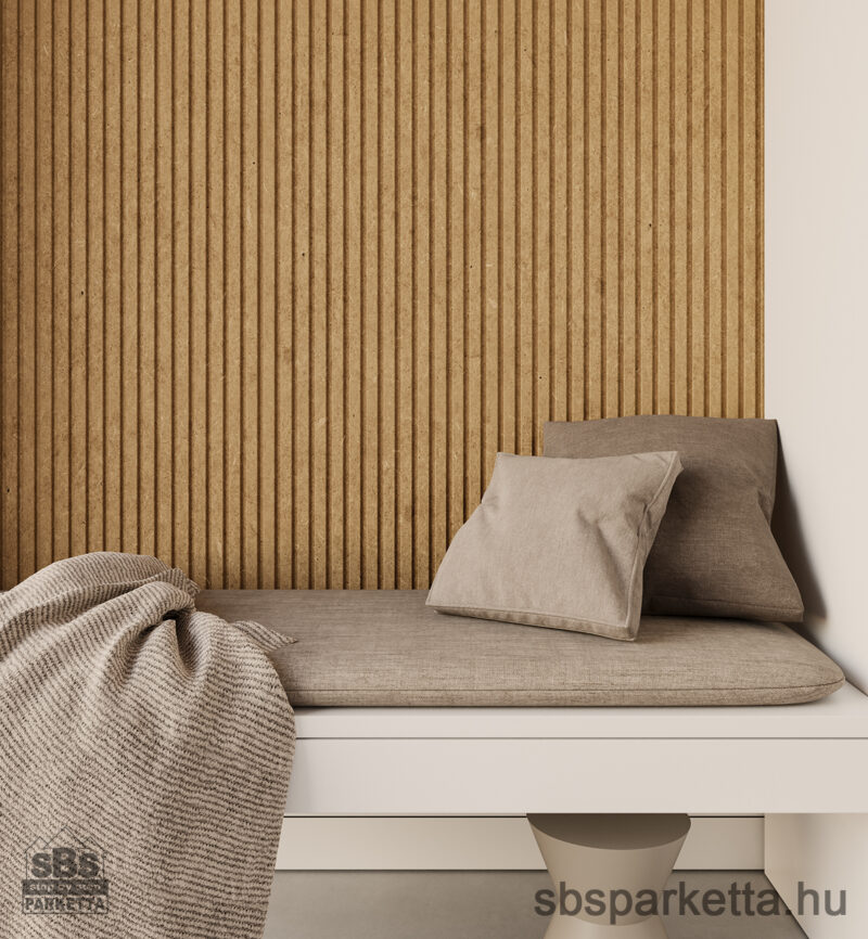011990- FAUS - WALL TECH - FESTHETŐ DEKORÁCIÓS FALBURKOLAT - PENTA - CRUDO-RAW OAK - S184008 - 2600 x 167 x 12 mm
