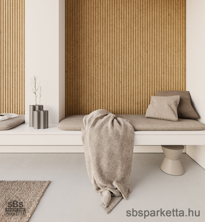 011990- FAUS - WALL TECH - FESTHETŐ DEKORÁCIÓS FALBURKOLAT - PENTA - CRUDO-RAW OAK - S184008 - 2600 x 167 x 12 mm
