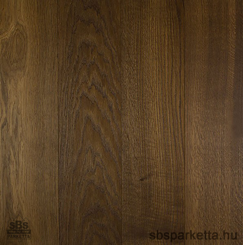 026890-FREVINI - MODERNO- Deep smoked Tölgy Character Olajozott - MULTI LAYER/TÖBBRÉTEGŰ - Kefélt Pácolt Szalagparketta – CHOCO PLANK – M4V (2,38 m2/cs/6db)