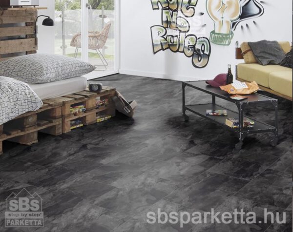 007990- Organic Classic Tiles- vízálló laminált padló - Nightfall Slate - K389 - 8mm_AC5/33_4V - Image 2