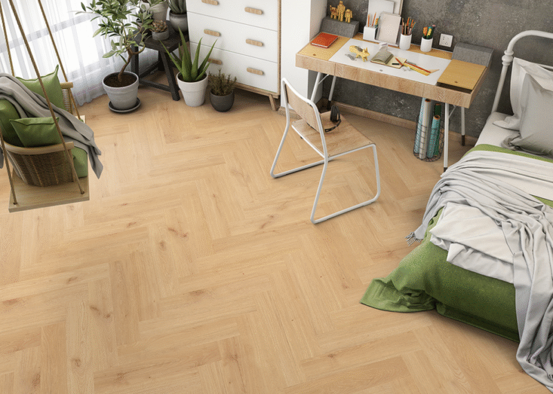 009990-CLASSEN - Herringbone laminált padló - VILLE - DAROCA OAK - 64111 - 8mm_AC5/33_V4