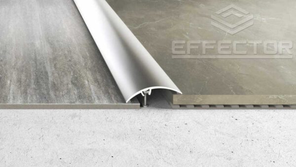 0010990 - EFFECTOR Burkolatváltó, szintváltó profil - ELOXÁLT ALUMÍNIUM - fadekoros - 10 színben
