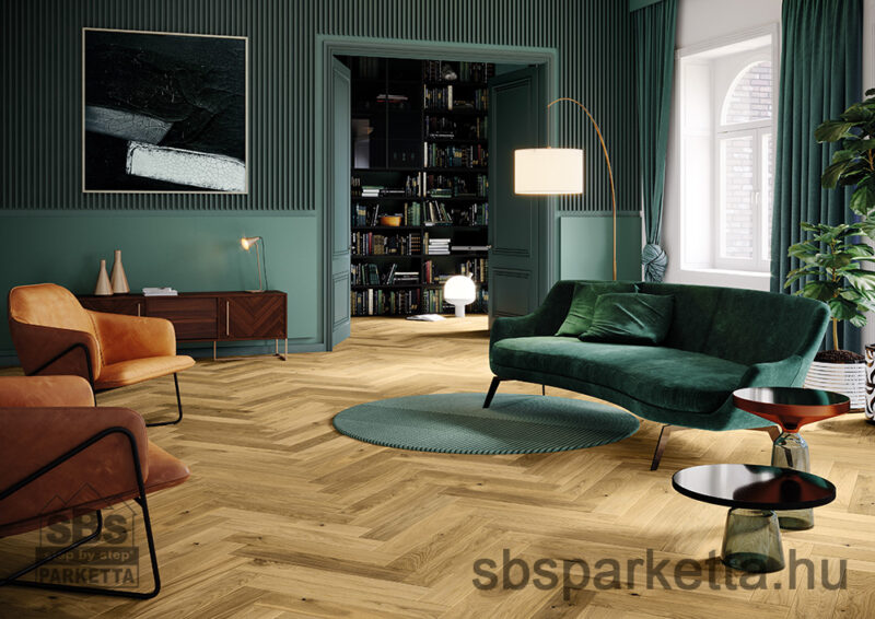 029990-BARLINEK WOOD - PURE CLASSICO LINE 130 - HERRINGBONE FAMILY - Tölgy matt lakkozott szalagparketta - NATURAL - FRESHY_M4V