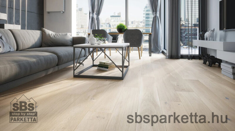 027990-BARLINEK WOOD - SENSES - VARIOUIS - Tölgy matt lakkozott PÁCOLT kefélt szalagparketta - 5G_CREME - GENTLE_2V