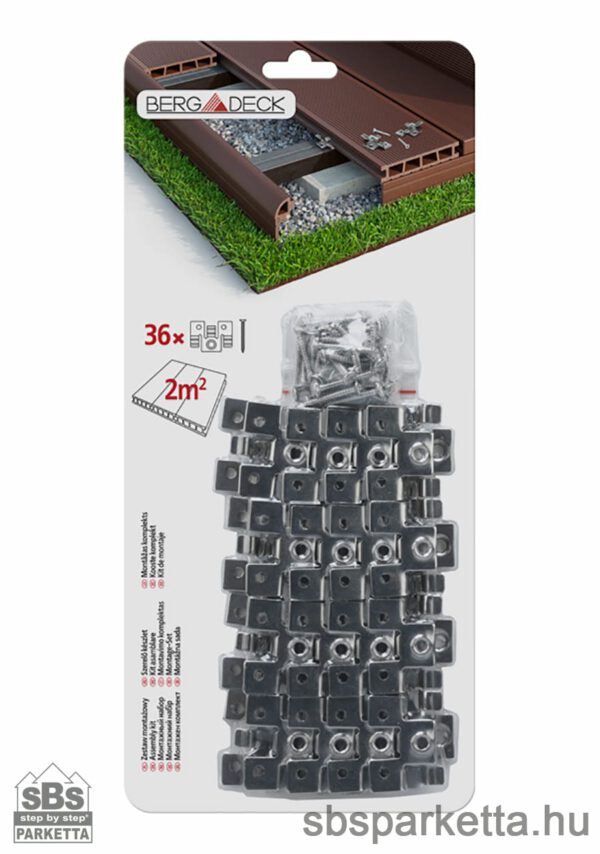 008990- BERGDECK - Prémium WPC rögzítő klipsz - 36db (2m²) - Image 2