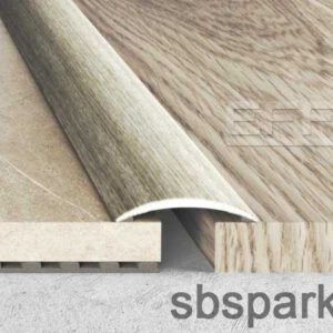 005990 - EFFECTOR Burkolatváltó profil - ELOXÁLT ALUMÍNIUM - fa dekoros - 30x2700mm - 10 színben