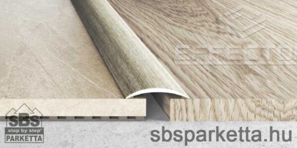 005990 - EFFECTOR Burkolatváltó profil - ELOXÁLT ALUMÍNIUM - fa dekoros - 30x2700mm - 10 színben