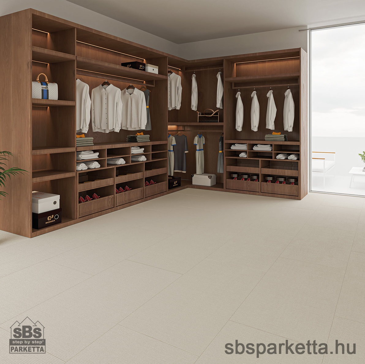 014490- FAUS - Vízálló laminált padló - INDUSTRY TILE XXL - TEXTIL MINTÁS - DECORI - S184244- 8mm_AC6/33 - Image 2