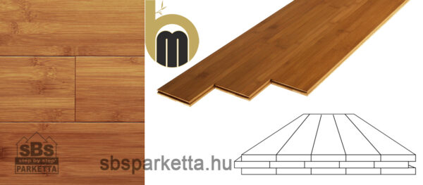 024490-HORIZONTÁLIS CSAPHORNYOS 3 RÉTEGŰ BAMBUSZ PARKETTA - GŐZÖLT - HRCP - Image 4