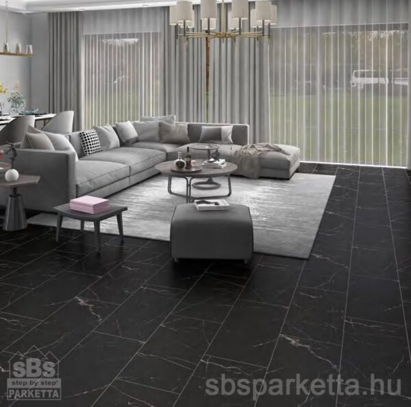 009990- Pangolin - Vízálló SPC padló - HEMAVAN CARRARA BLACK - PG725 - Image 2