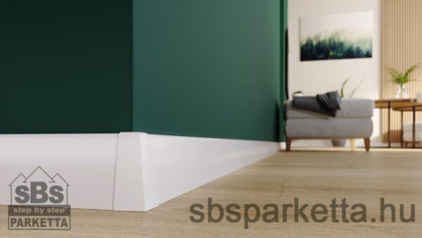 002590 - STIQ - STP580 - Vízálló,  FEHÉR szegélyléc - 2200x58x18mm - Image 2