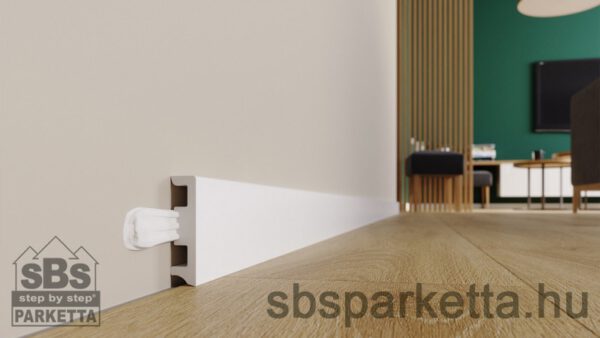 002490 - STIQ - XL STX610 - Vízálló,  FEHÉR szegélyléc - 2200x60x15mm - Image 2