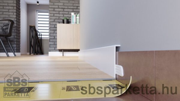 002790 - STIQ - STP950 - Vízálló,  FEHÉR szegélyléc - 2200x95x19mm - Image 4