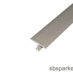 004190 - SALAG T- profil - ELOXÁLT ALUMÍNIUM - KŐHATÁSÚ PORSZÓRT - HOMOK 102 - 9x14x2700mm