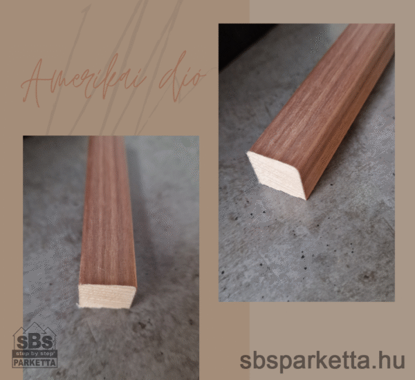 004690 - ADFP-2020 PEDROS Amerikai Dió furnérozott Faliprofil - 2700x20x20mm - Image 3