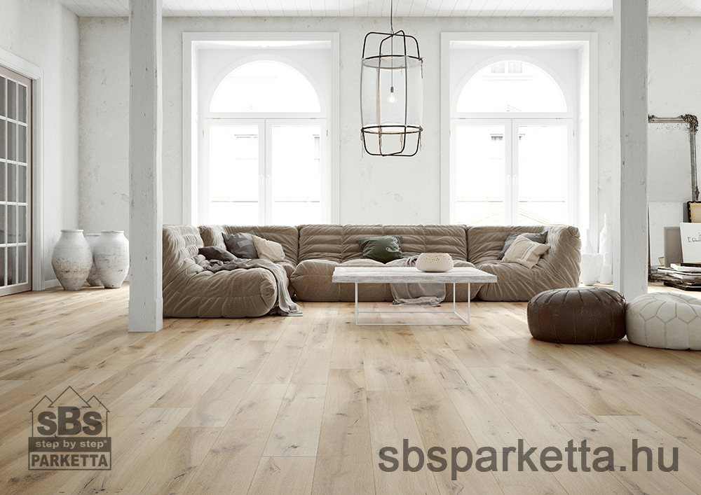 027990-BARLINEK WOOD - PURE VINTAGE LINE - VINTAGE - Tölgy matt OX4 OIL Kefélt PÁCOLT szalagparketta - 5G_WHITE - IVORY GRANDE_2V - Image 2