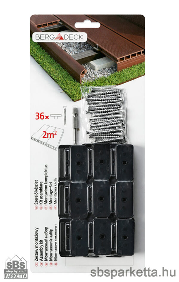 008990- BERGDECK - Prémium WPC rögzítő klipsz - 36db (2m²) - Image 2