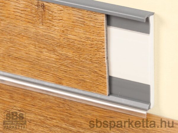 003290 - Műanyag vízálló szegélyléc VINYL, LVT padlóhoz - 2500x58mm - 3,5mm-ig - Image 2