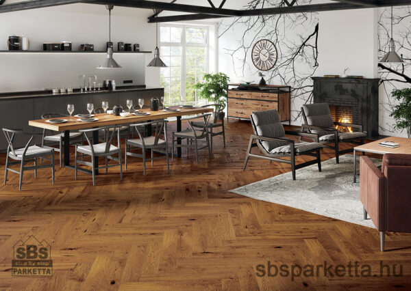 027990-Econfloor -Tölgy rusztikus matt lakkozott szalagparketta - Caracas - WANDA - Image 2