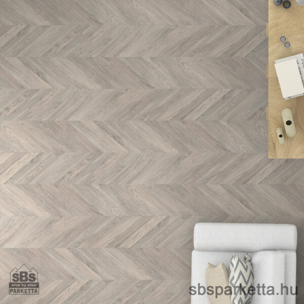 014490- FAUS - Vízálló laminált padló - MARQUETRY - CHEVRON 2 - GREY - S174221- 8mm_AC6/33 - Image 4