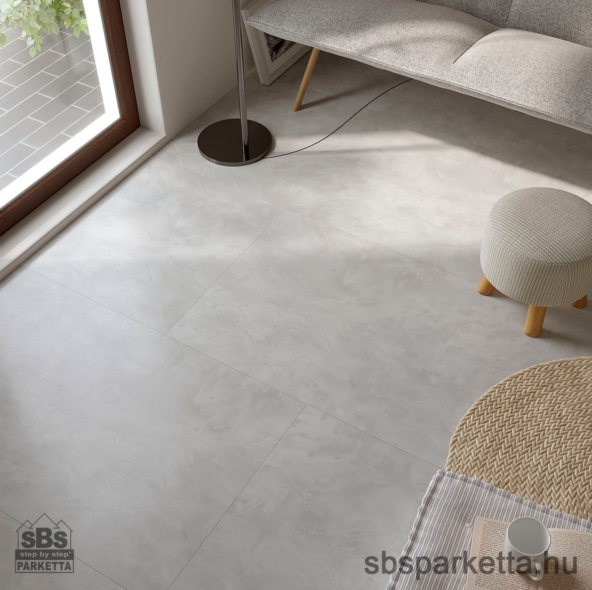 014490- FAUS - Vízálló laminált padló - INDUSTRY TILE XXL - KŐMINTÁS - FUSION - S184237- 8mm_AC6/33 - Image 2