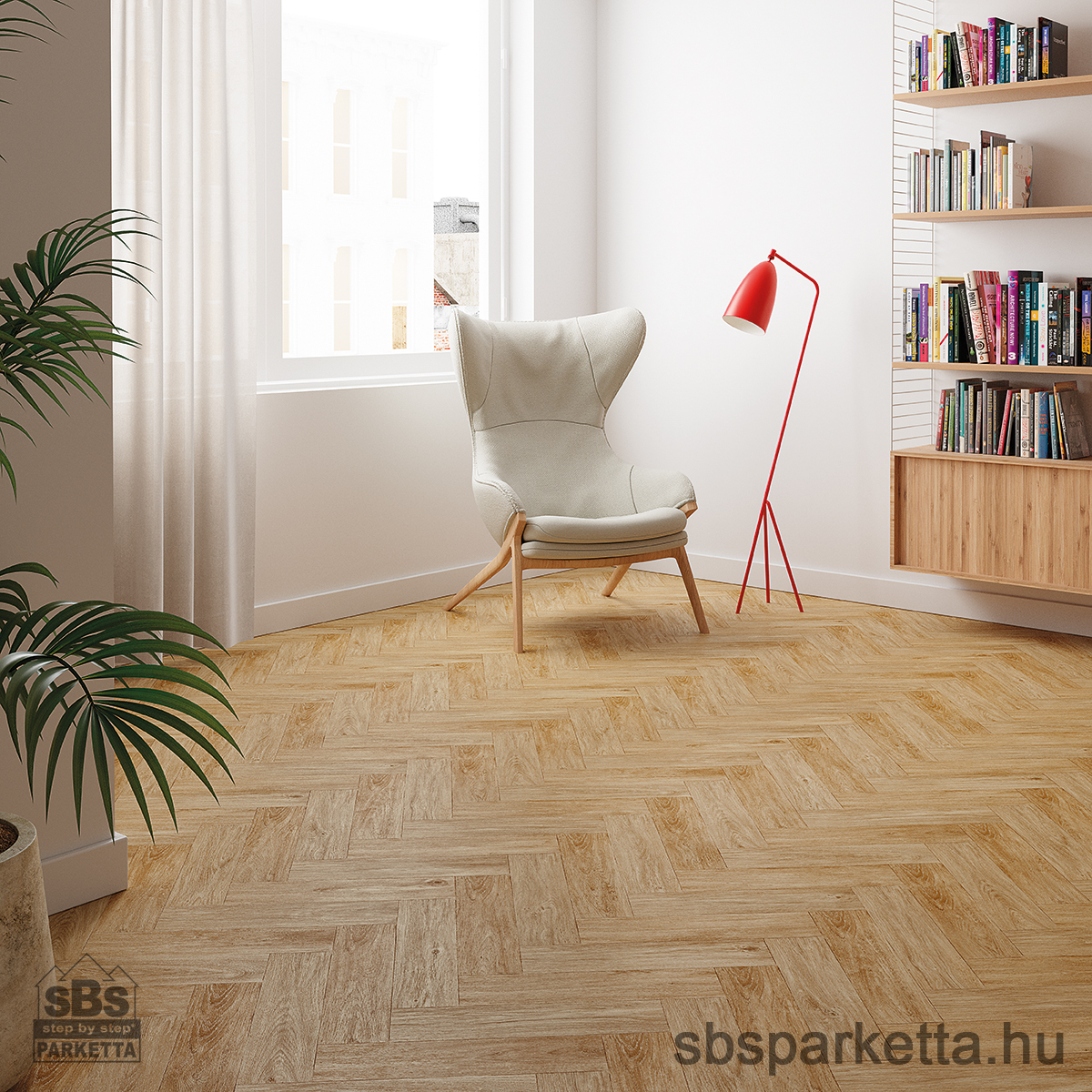 014990- FAUS - Vízálló laminált padló - MARQUETRY - HERRINGBONE 7 - NARBONA - S180208- 8mm_AC6/33 - Image 2