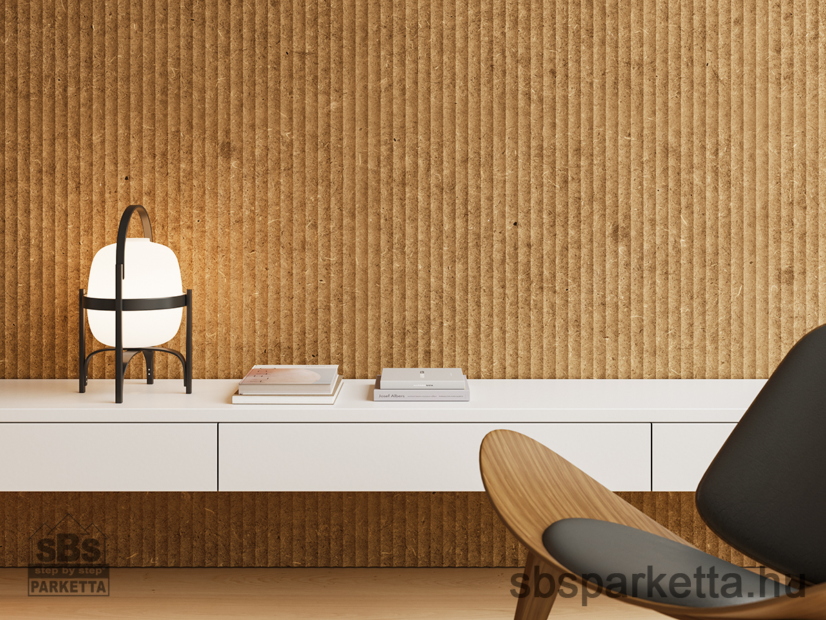 011990- FAUS - WALL TECH - FESTHETŐ DEKORÁCIÓS FALBURKOLAT - OLA - CRUDO-RAW - S184022 - 2600 x 168 x 12 mm - Image 2