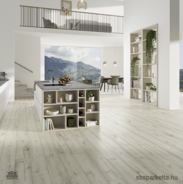 008190- SWISS KRONO - Vízálló laminált padló - GOTTINO WHITE - D80041 - 8mm_AC5/33_4V - Image 2