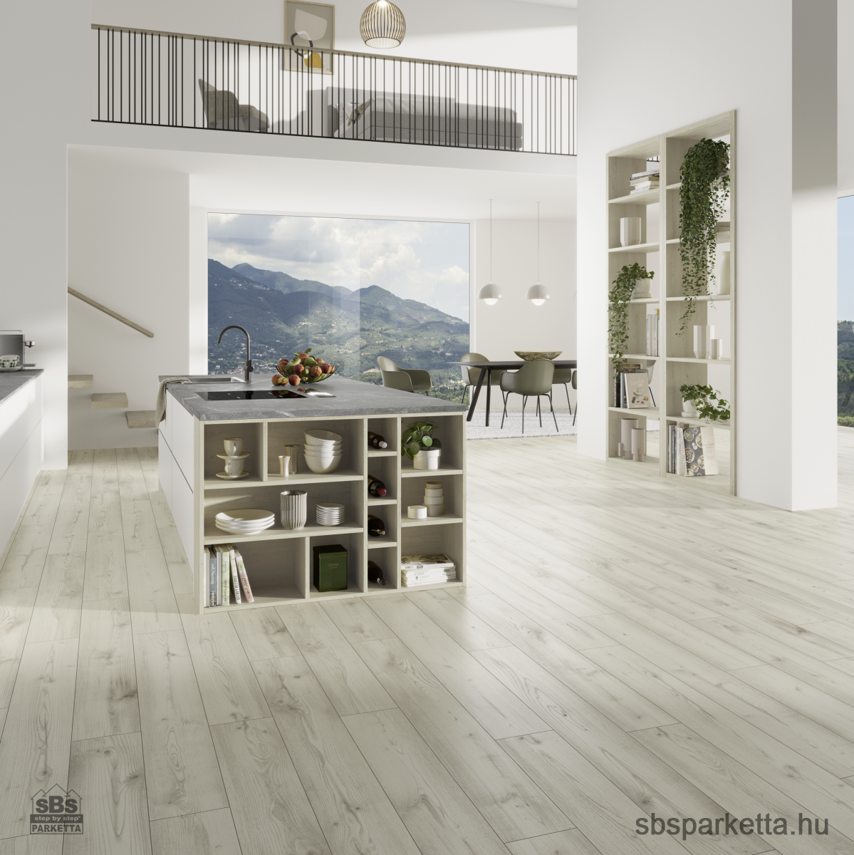 008190- SWISS KRONO - Vízálló laminált padló - GOTTINO WHITE - D80041 - 8mm_AC5/33_4V - Image 2