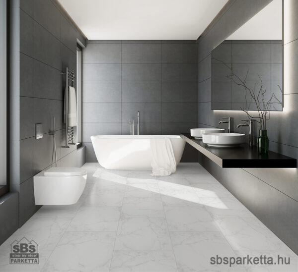 012490- WENINGER - Vízálló kompozit (SPC) padló - BIANCO STONE TILE - 35096 - 5mm_AC5/33_M4V - Image 2