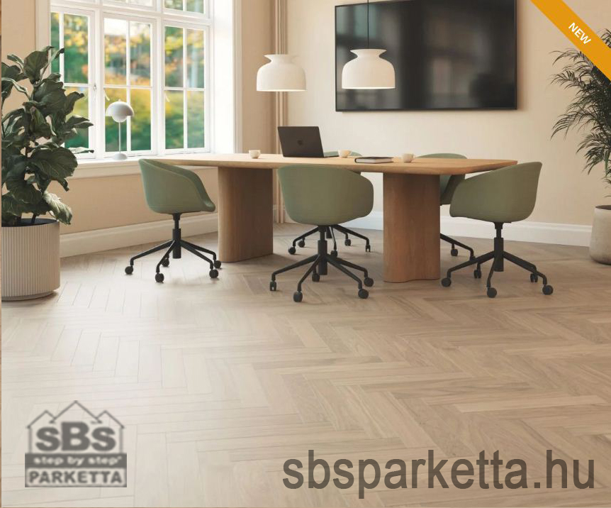 023990-WOODURA 5G DRY - SELECT - HERRINGBONE - Lakkozott Furnérparketta - TÖLGY  - ERVALLA 2.0 - MISTY WHITE - Image 5