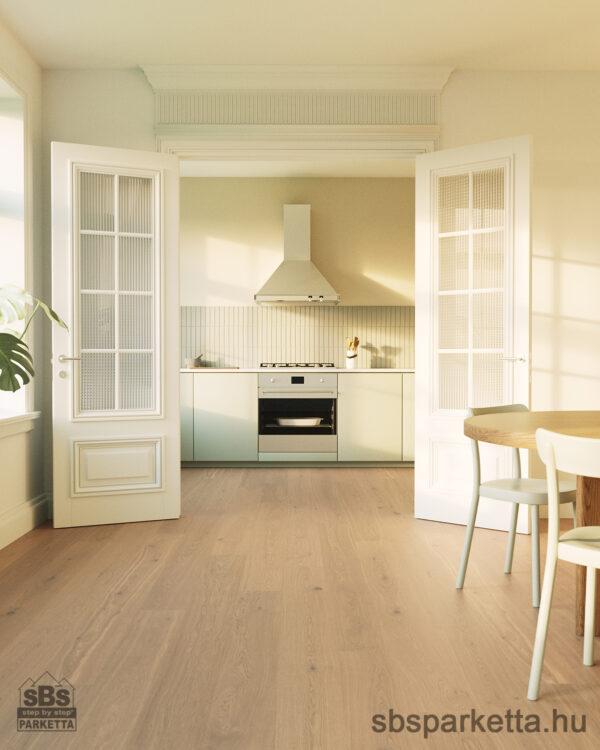 017990-WOODURA 5G DRY - NATURE - PRO Matt Lakkozott Furnérparketta - TÖLGY  - HASSLARP 3.0 L - MISTY WHITE - 310002 - Image 3