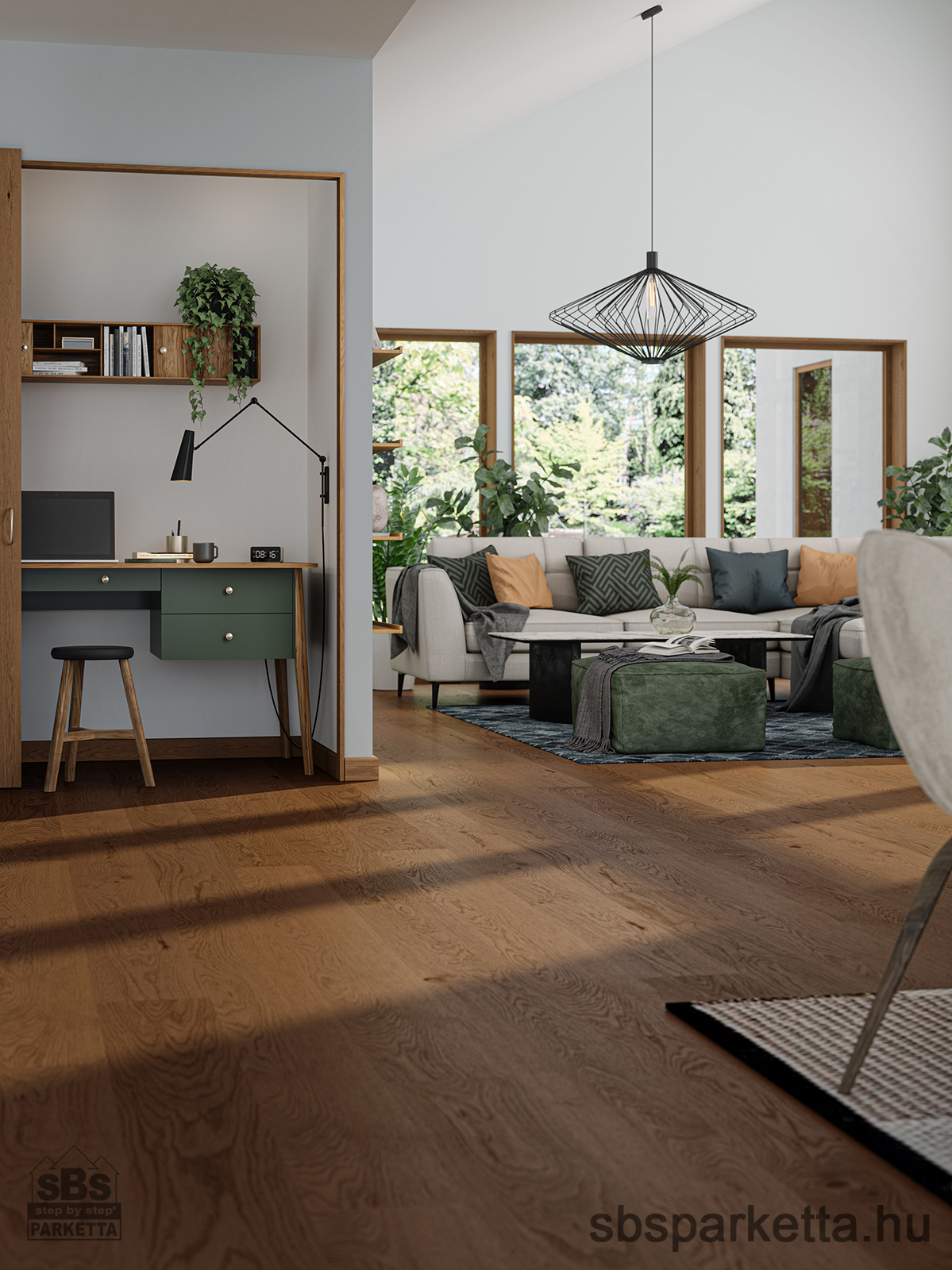 019990-WOODURA 5G DRY - NATURE - Kefélt - Lakkozott Furnérparketta - TÖLGY  - LINDBY 3.0 XXL - SHADOW BROWN - 346007 - Image 3