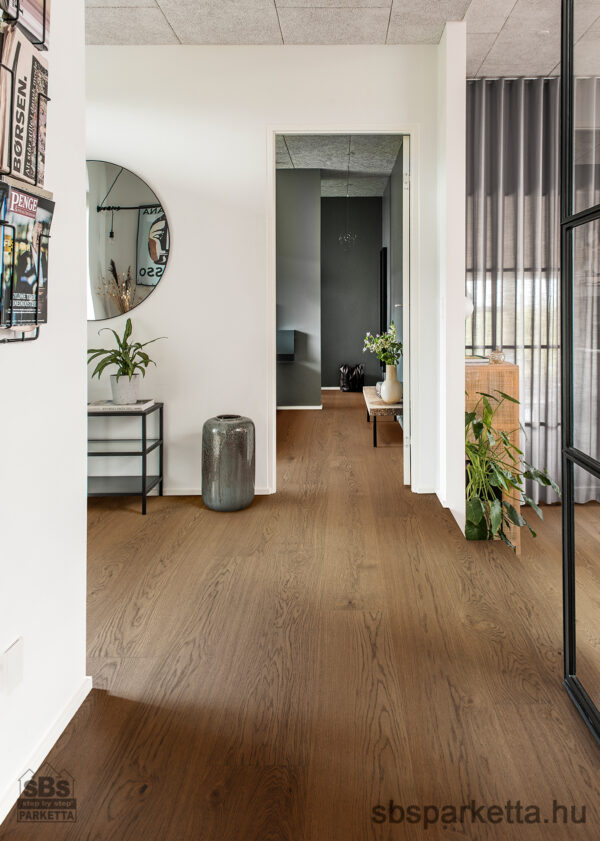 019990-WOODURA 5G DRY - NATURE - Kefélt - Lakkozott Furnérparketta - TÖLGY  - LINDBY 3.0 XXL - SHADOW BROWN - 346007 - Image 2