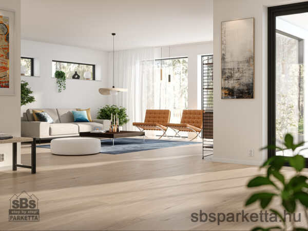 019990-WOODURA 5G DRY - NATURE - Kefélt - Lakkozott Furnérparketta - TÖLGY  - VIARP 3.0 XL - POWDER WHITE - 346024 - Image 2