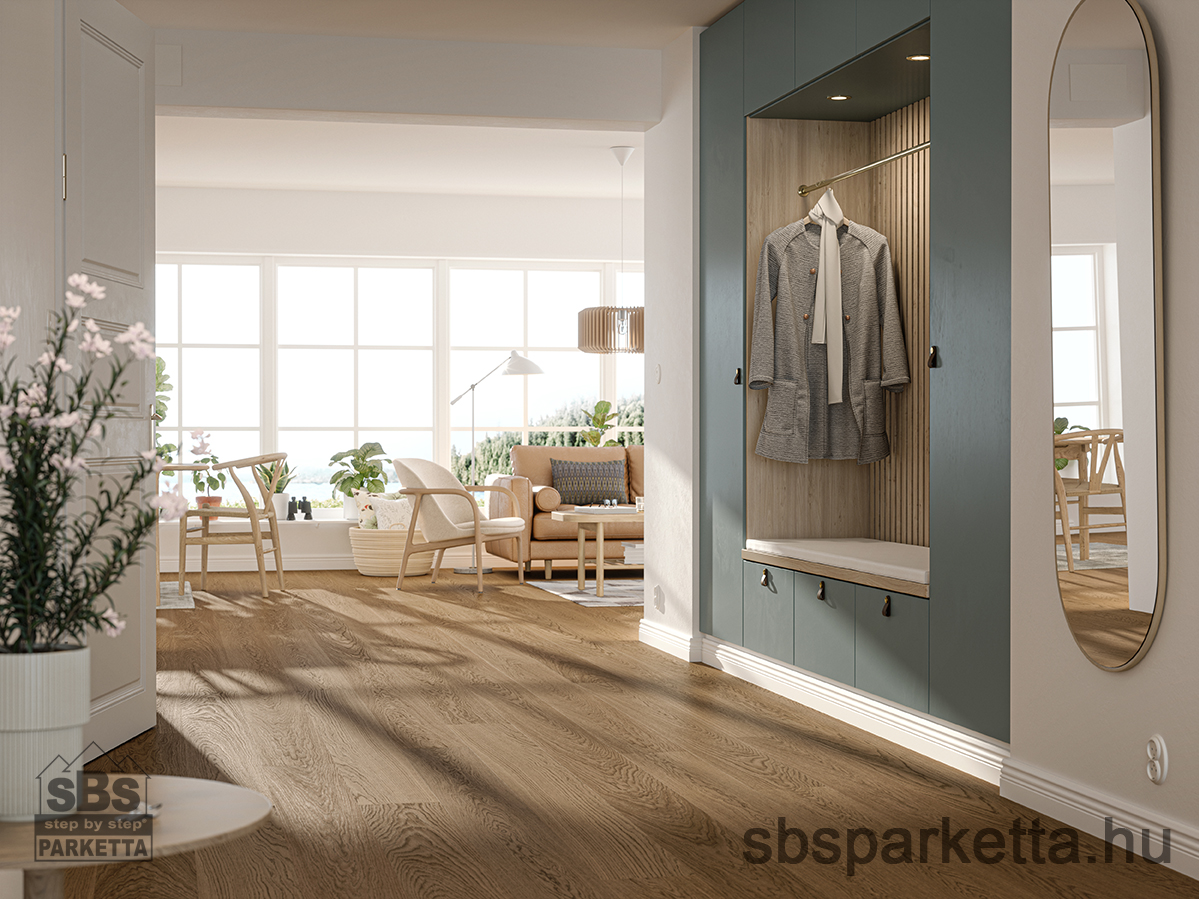 019990-WOODURA 5G DRY - SELECT - Kefélt - Lakkozott Furnérparketta - TÖLGY  - EKERED 3.0 XL - TERRA BROWN - 346020 - Image 3