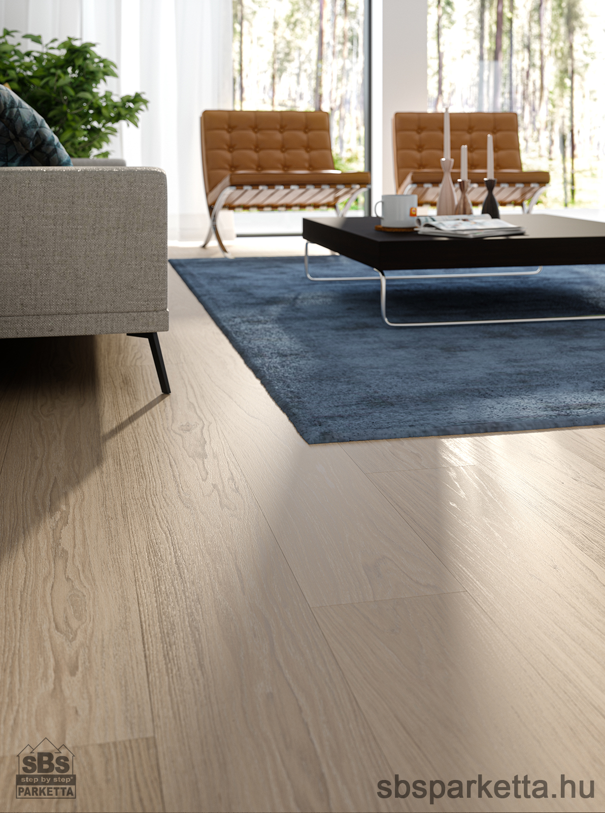 019990-WOODURA 5G DRY - SELECT - Kefélt - Lakkozott Furnérparketta - TÖLGY  - LARVIK 3.0 XL - POWDER WHITE - 346017 - Image 3