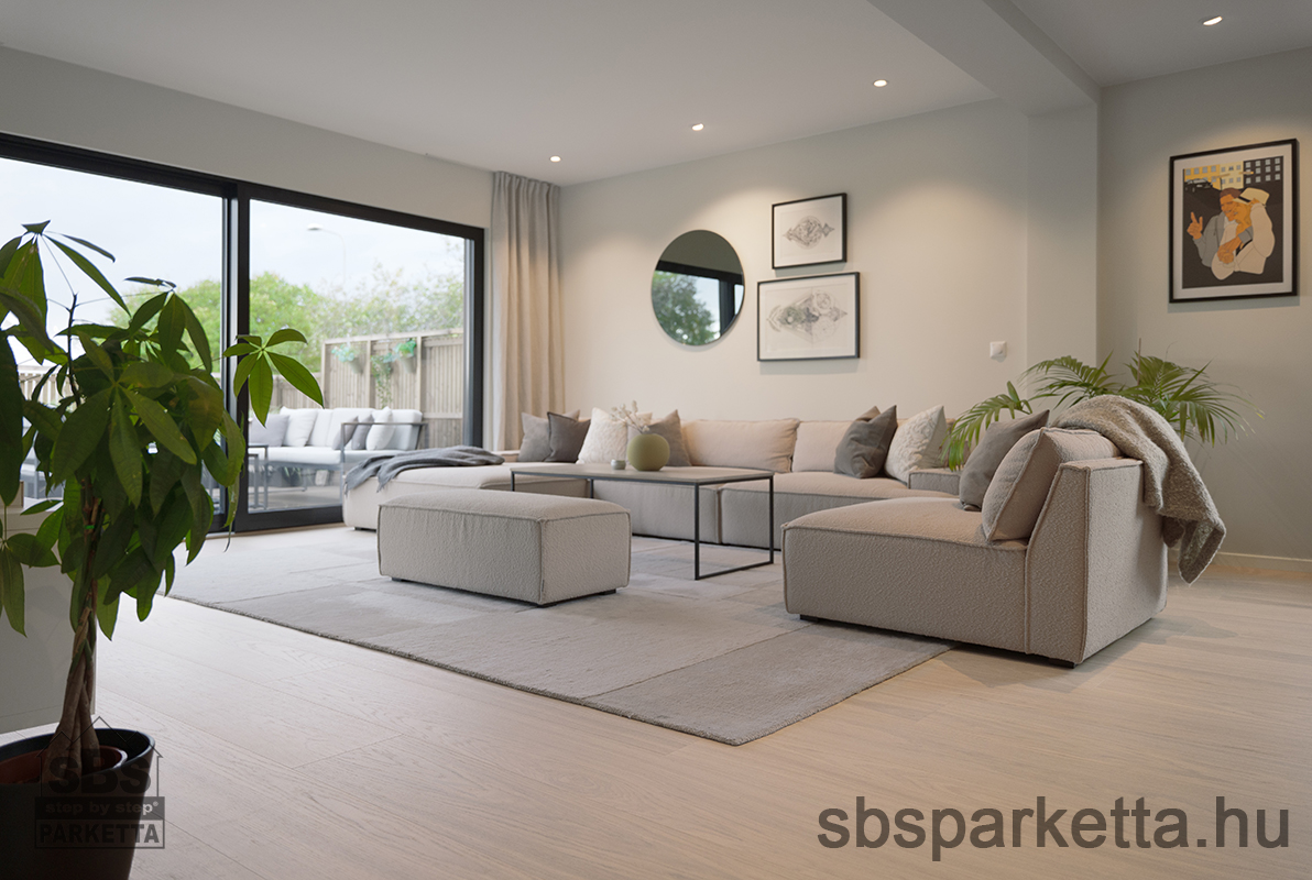 019990-WOODURA 5G DRY - SELECT - Kefélt - Lakkozott Furnérparketta - TÖLGY  - LARVIK 3.0 XL - POWDER WHITE - 346017 - Image 6