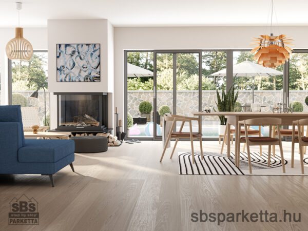 019990-WOODURA 5G DRY - SELECT - Kefélt - Lakkozott Furnérparketta - TÖLGY  - VEJBY 3.0 XL - MISTY WHITE - 346016 - Image 3