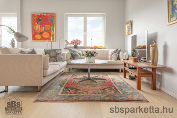 019990-WOODURA 5G DRY - SELECT - Kefélt - Lakkozott Furnérparketta - TÖLGY  - VEJBY 3.0 XL - MISTY WHITE - 346016 - Image 2