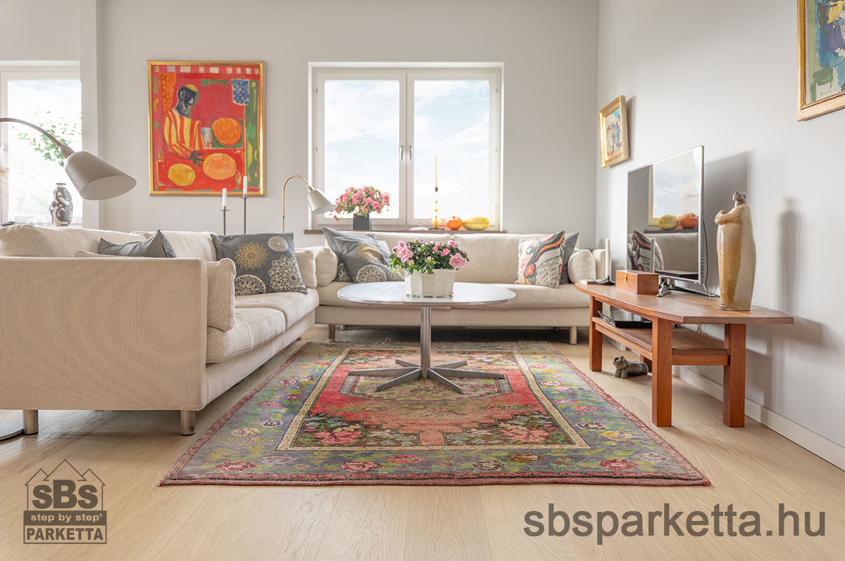 019990-WOODURA 5G DRY - SELECT - Kefélt - Lakkozott Furnérparketta - TÖLGY  - VEJBY 3.0 XL - MISTY WHITE - 346016 - Image 2