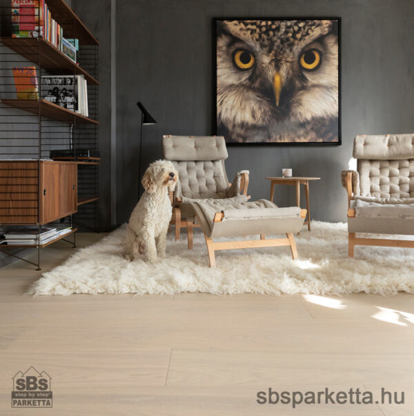 019990-WOODURA 5G DRY - SELECT - PRO Matt Lakkozott Furnérparketta - TÖLGY  - VISTORP 3.0 XXL - POWDER WHITE - 347116 - Image 2