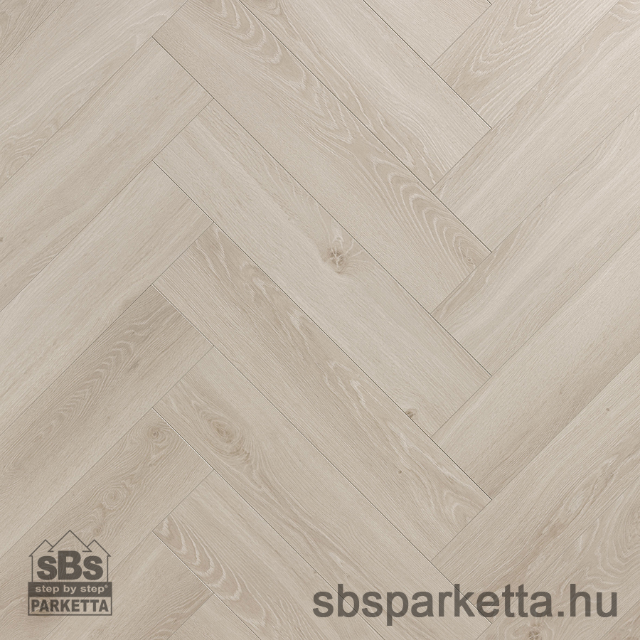 012990- ALSAFLOOR - Vízálló laminált padló - SOLID PLUS BR - HERRINGBONE - BEIGE OAK - 451 - 12mm_AC6/33