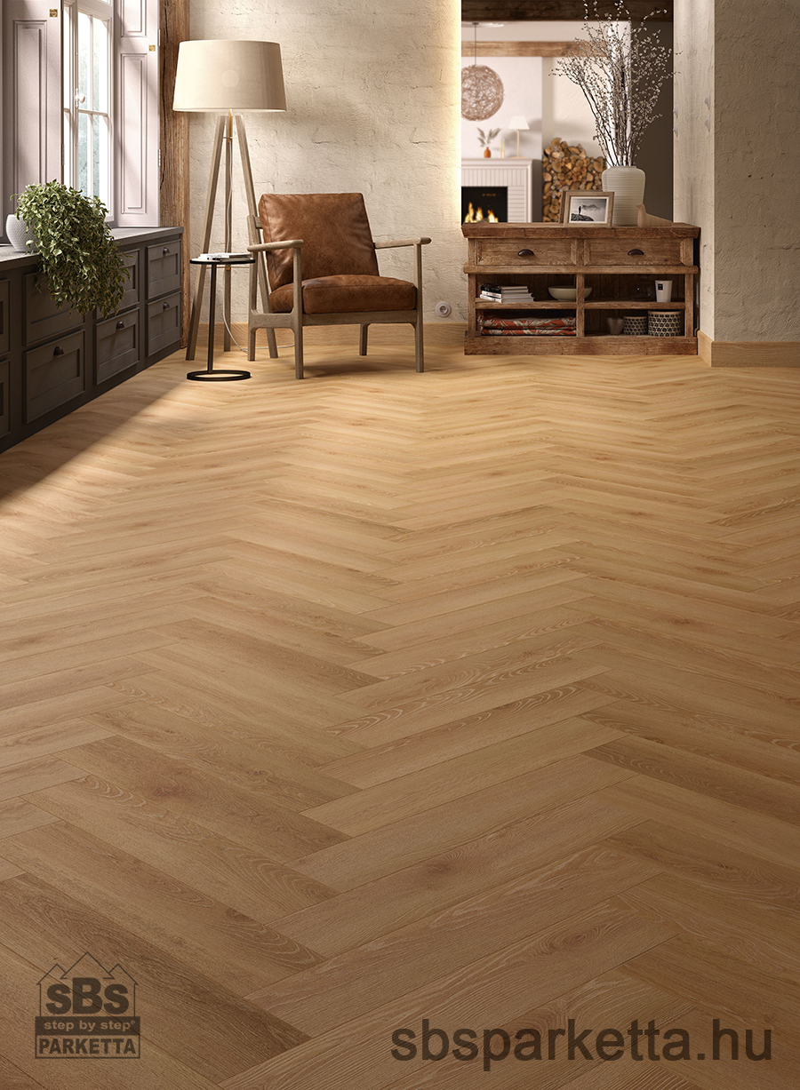 011990- ALSAFLOOR - Vízálló laminált padló - ALLURE BR - HERRINGBONE - HONEY OAK - 452 - 10mm_AC6/33 - Image 2