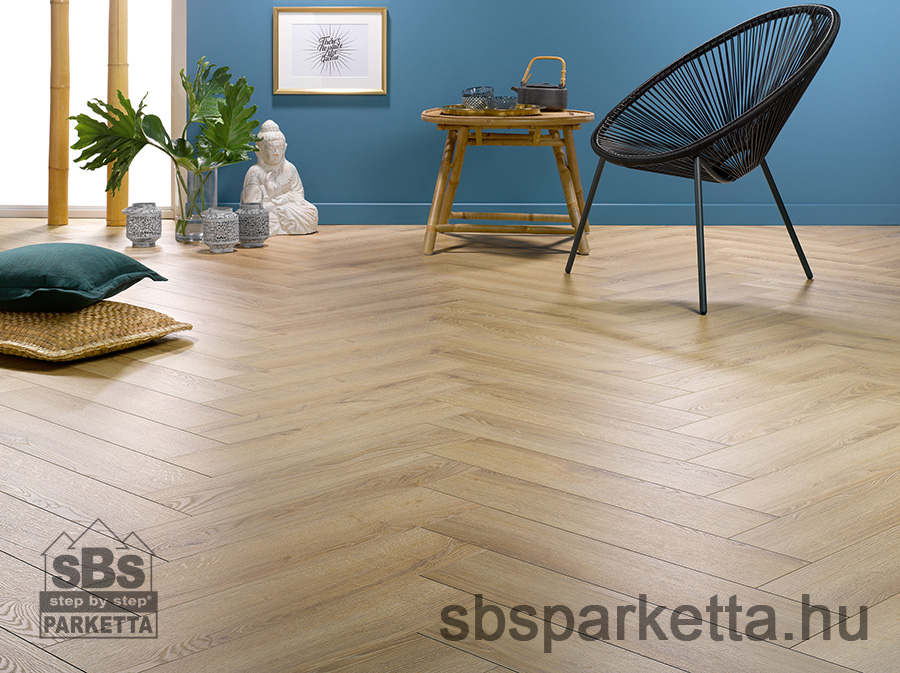 012990- ALSAFLOOR - Vízálló laminált padló - SOLID PLUS BR - HERRINGBONE - SUNSET OAK - 471 - 12mm_AC6/33 - Image 2