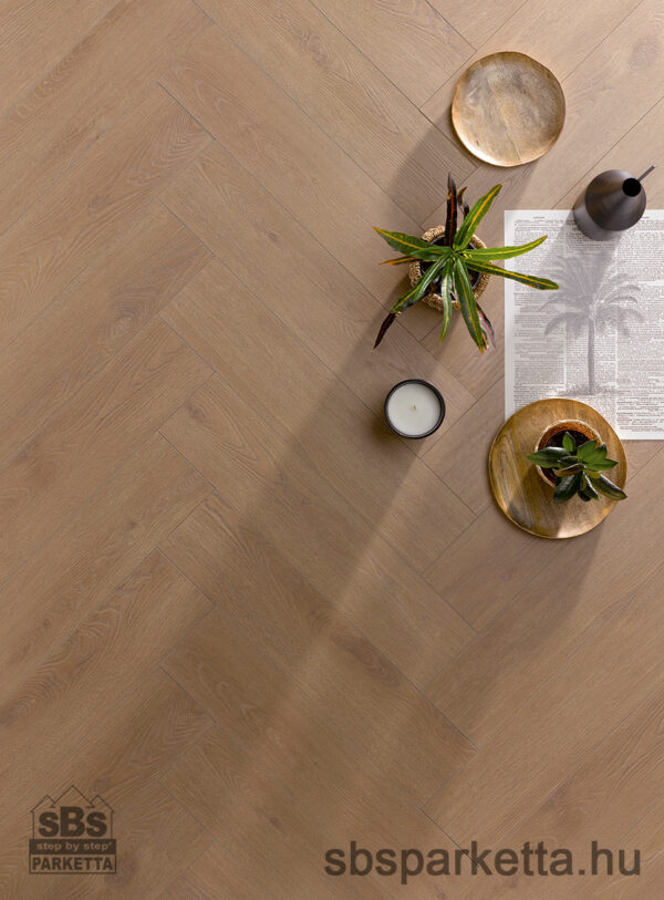 010990- ALSAFLOOR - Vízálló laminált padló - ELEGANT BR - HERRINGBONE - KRAFT OAK - 511 - 8mm_AC5/33 - Image 2