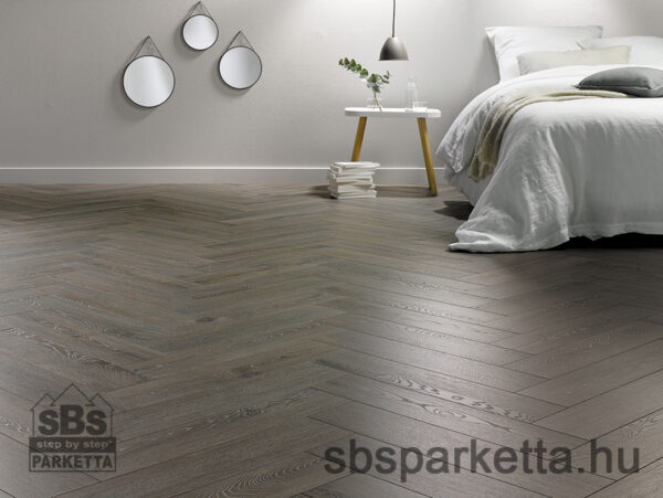 012990- ALSAFLOOR - Vízálló laminált padló - SOLID PLUS BR - HERRINGBONE - ARONIA OAK - 542 - 12mm_AC6/33 - Image 2