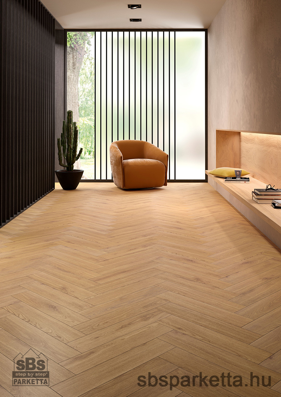 011990- ALSAFLOOR - Vízálló laminált padló - ALLURE BR - HERRINGBONE - JARNAC OAK - 903 - 10mm_AC6/33 - Image 2